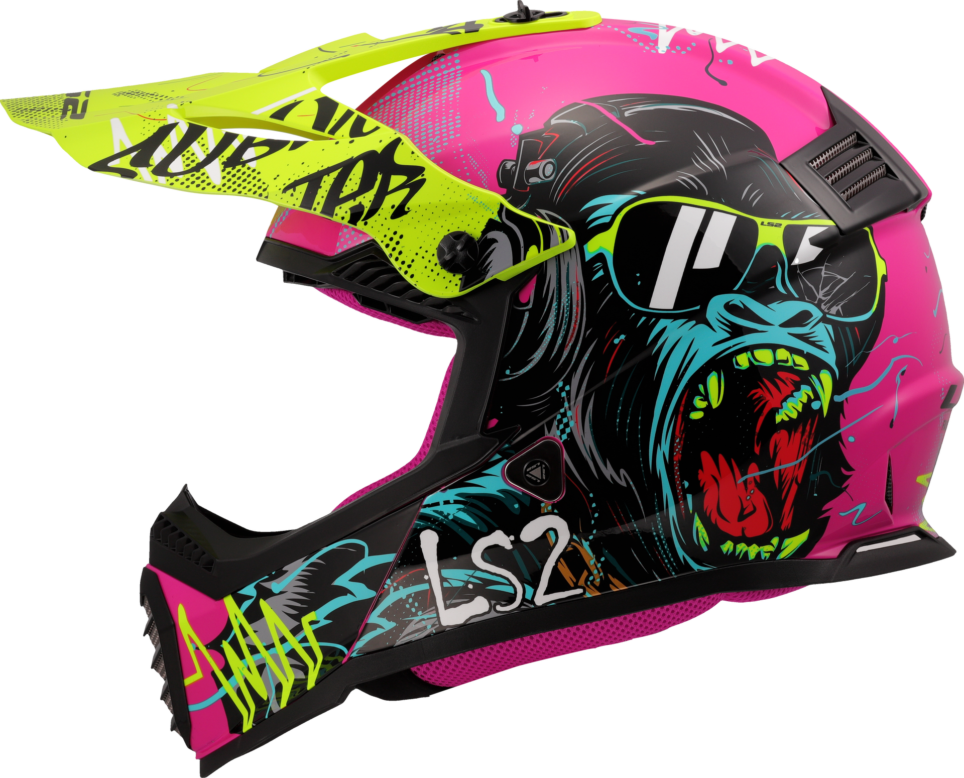 LS2 MX437 Fast 2 mini Gorilla Purple