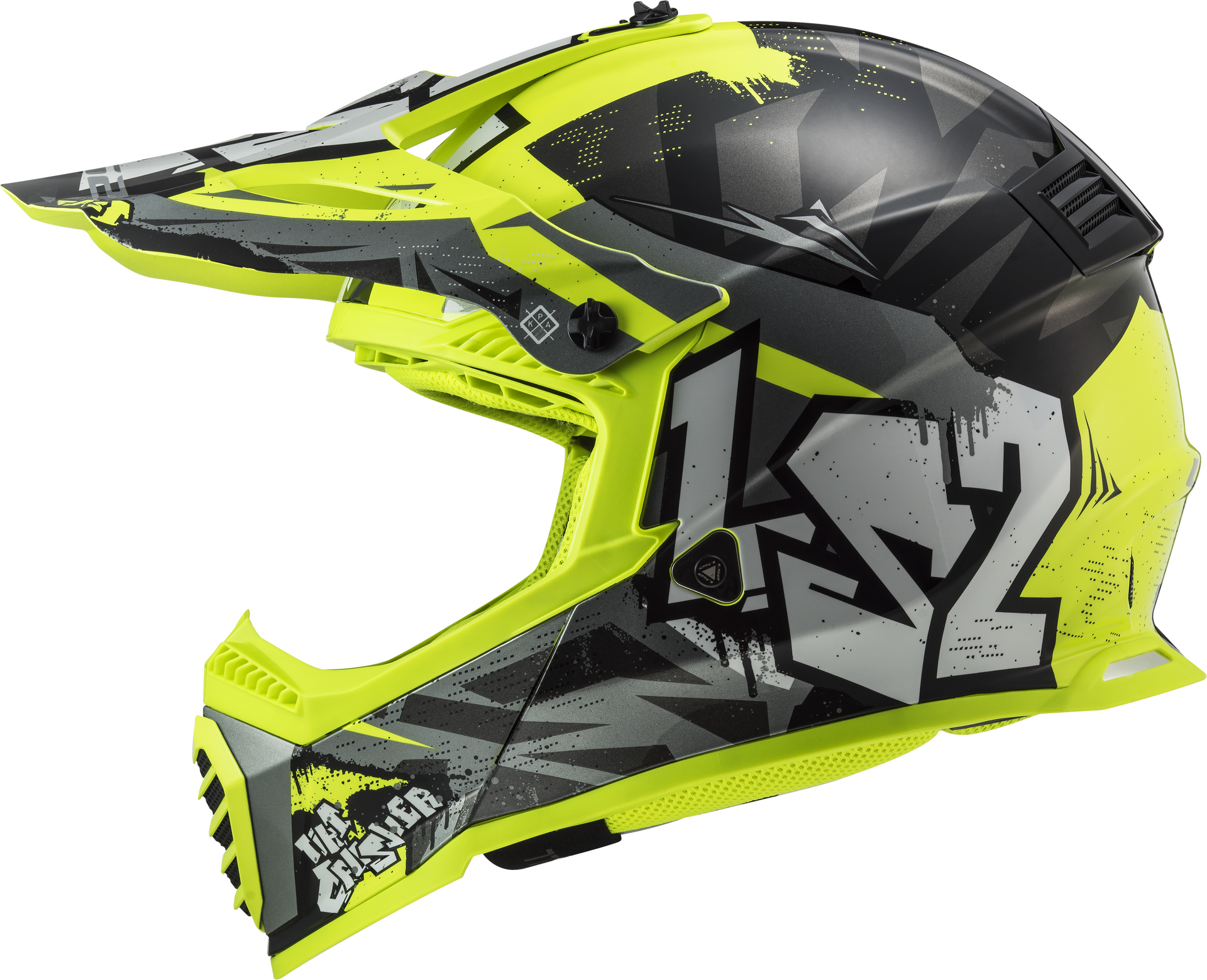 LS2 MX437 Fast 2 mini Crusher Black Yellow