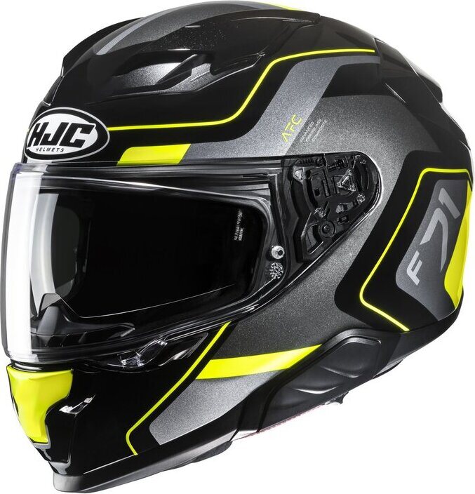 HJC F71 Arcan Musta/Fluo Keltainen MC3H