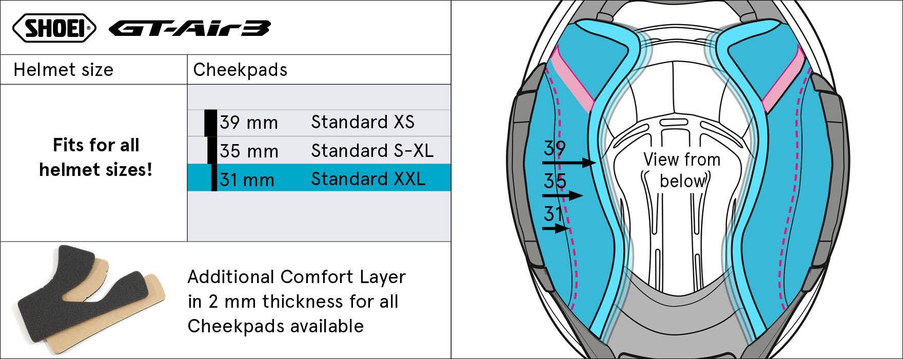 Shoei Type-R (GT-Air3) 31 mm