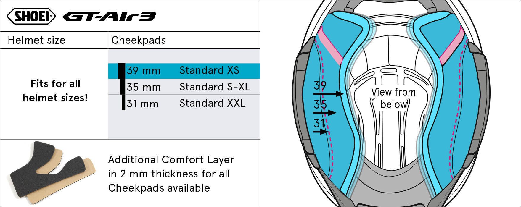 Shoei Type-R (GT-Air3) 39 mm