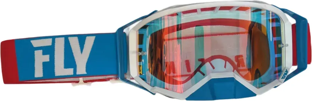 Fly Racing Zone Pro Punainen/sininen/valkoinen punainen peililinssi