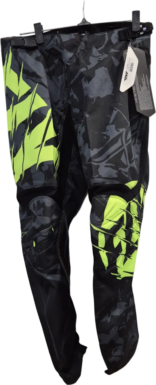 Fly Racing Kinetic crossihousut miesten Musta/Hi-vis