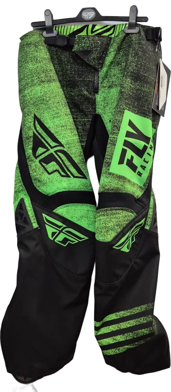 Fly Racing Kinetic crossihousut miesten Neon vihreä/musta