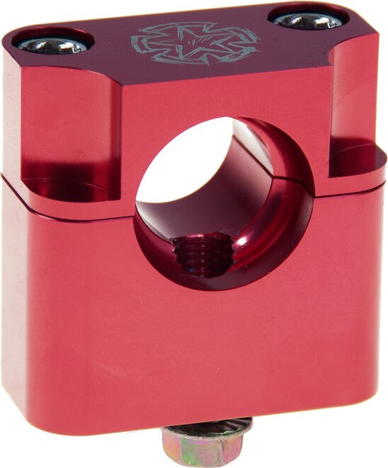 Timeless 22mm ohjaustangon kiinnikepari M10 pultilla Punainen