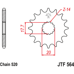 JT Sprockets JTF564.15 Eturatas