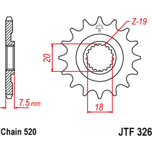 JT Sprockets JTF326.14 Honda CR125