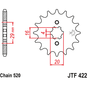 JT Sprockets JTF422.14 Eturatas