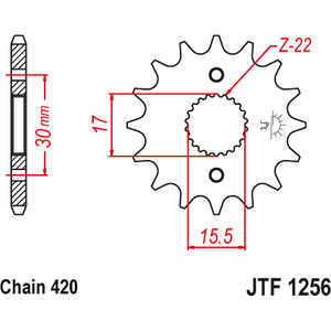 JT Sprockets JTF1256.15 Front Sprocket