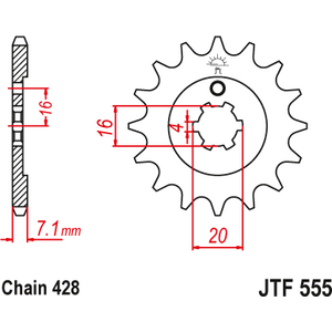 JT Sprockets JTF555.14