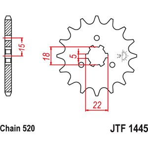 JT Sprockets JTF1445.12 front sprocket