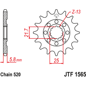 JT Sprockets JTF1565.13