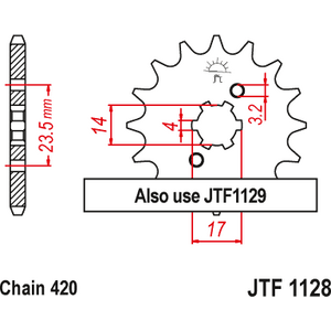 JT Sprockets JTF1128.12 eturatas