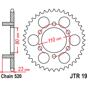 JT Sprockets JTR19.37 rear sprocket