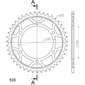 JT Sprockets takaratas 499.40 teräs
