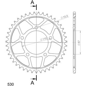 JT Sprockets takaratas 829.47 teräs