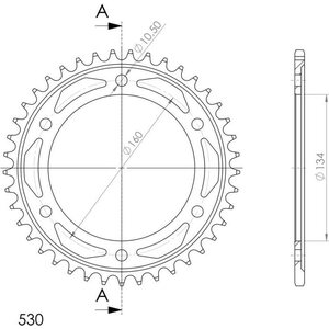 JT Sprockets takaratas 1306.42 teräs