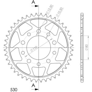 JT Sprockets takaratas 1334.43 teräs