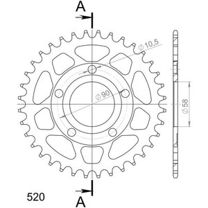 JT Sprockets takaratas 604.35 teräs
