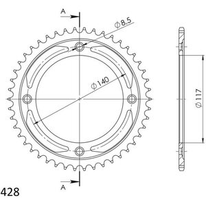Supersprox takaratas 831.46 teräs musta