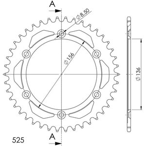 JT Sprockets takaratas 1791.41 teräs