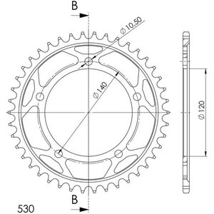 JT Sprockets takaratas 1800.42 teräs