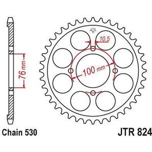 JT Sprockets takaratas 824.46 teräs