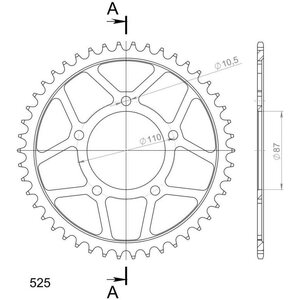 JT Sprockets takaratas 807.44 teräs