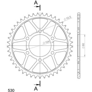 JT Sprockets takaratas 488.44 teräs