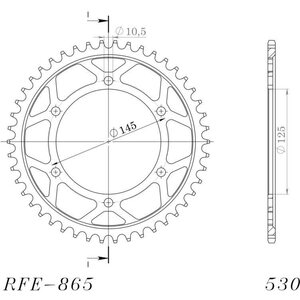 JT Sprockets takaratas 865.45 teräs