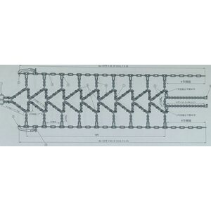 Bronco ketjut Diamond V-Bar 137x36cm