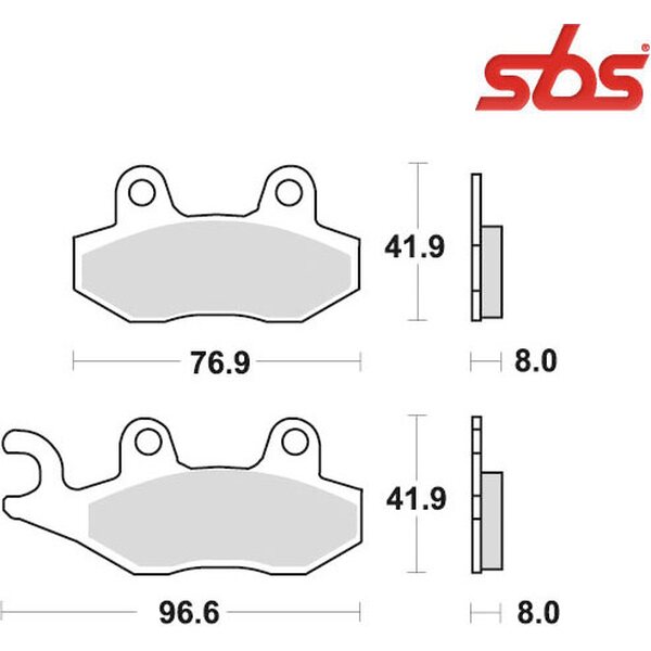 Sbs bremseklodser 611SI Sintered