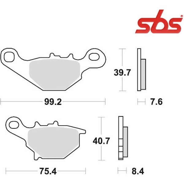 Sbs brzdové doštičky 122HF Street